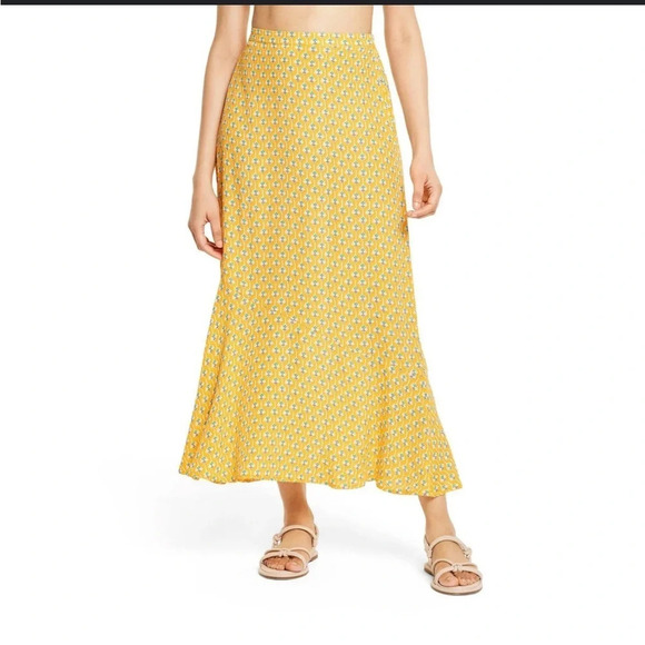 RHODE x Target Dainty Lotus Midi Skirt Size XXL Fall Autumn Floral - Picture 1 of 9
